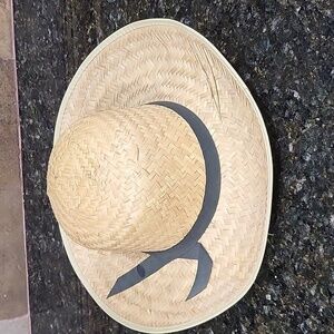 Sun Straw Hat with Black Band Large